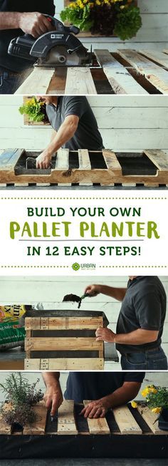 how to build your own pallet planter in 12 easy steps