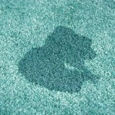 the shadow of a person's head is shown in the middle of green carpet