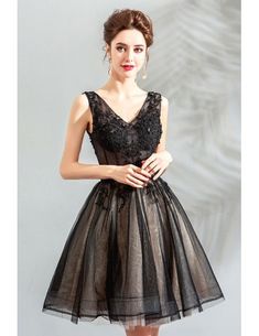 Dresses With Tulle, Poofy Dress, Perfect Little Black Dress, Skater Dresses, Short Prom Dress, Black Tulle, Wedding Boutique, Short Prom, Neck Lace