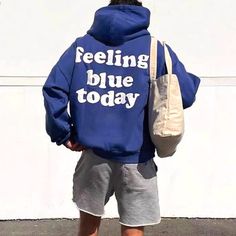 All Products · NEW ARRIVAL · Online Store Powered by Storenvy Hoodies Blue, Feeling Blue, Blue Hoodie, Hoodie Design, Design Inspo, New Arrival, Smiley, Sweater Hoodie, Sweater Shirt