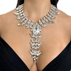 Gender:Women's; Quantity:1PC; Shape:Y Shaped; Style:Luxury,Tassel; Jewelry Type:Pendant Necklace; Occasion:Wedding,Party; Material:Rhinestones; Length of Necklace:3025; Design:Transparent; Features:Wedding; Front page:WE; Shipping Weight:0.05; Listing Date:05/08/2024 Necklace For Wedding, Cheap Necklaces, Tassel Jewelry, Head Pieces, Full Look, Colored Contacts, Necklace Online, Makeup Accessories, Necklace Set