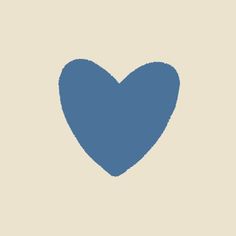 a blue heart on a beige background with the word love written below it in black