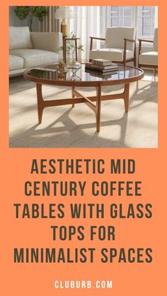 a coffee table with glass top for minimalist spaces in the living room and dining area