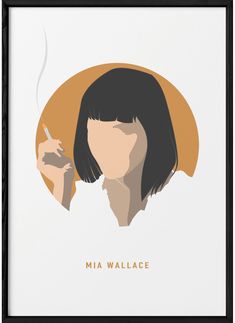 Pulp Fiction Drawing, Pulp Fiction Dance Tattoo, Pulp Fiction Graphic Design, Pulp Fiction Embroidery, Pulp Fiction Silhouette, Pulp Fiction Poster Bedroom, Frame Mockup Free, Cinema Art, Minimal Wallpaper