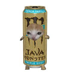 sad cat in a can, monster, java french vanilla Sienna Core, Strawberry Cat, Cat Club, French Vanilla, Java, Mocha, Medicine