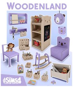 this is an image of a wooden toy set