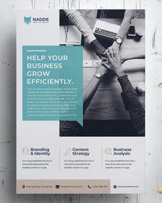 a flyer for a business meeting with hands on top of each other