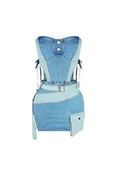 Vasity Jacket, Denim Tube Dress, Strapless Denim Dress, Rompers Dressy, Casual Day Dresses, Wedding Dresses Strapless, Denim Color, Dope Fashion