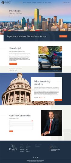 the website design for law firm in washington, d c is shown on this page