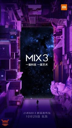 an advertisement for the 3xm event in china, with purple and black background