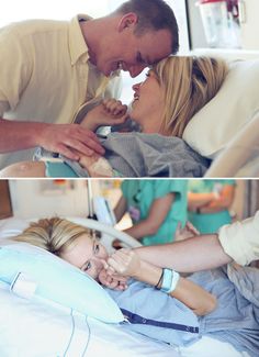 a man kissing a woman in the hospital