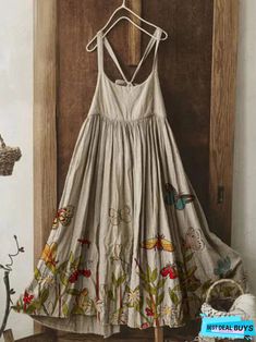 Gray Floral Printed Sleeveless Causal Dresses is fashionable and cheap, come to BestDealBuys to find out about the Clothing Plus Size Casual Dresses, Mode Hippie, Causal Dresses, Estilo Hippie, Skirt Maxi, Lounge Dress, Vintage Floral Print, Hippie Outfits, Vintage Casual