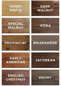 wood stain colors for different types of furniture