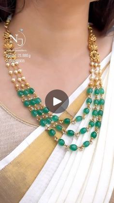 50K views · 2.4K reactions | Duel pearl and emerald necklace 
Weight : 21.880 grams 
Gold : 22 carat 
#pearl #gold #necklace #wedding #women #jewelry #tbt #trending #fashion #reels #beautiful #girl #love #life #style #explore #fashionblogger #foryou #bride | Nandi jewellers | Gold antic jewellery | Mysore | n44zm · Original audio Nandi Jewellers, Antic Jewellery, Pearl Gold Necklace, Gold Necklace Wedding, Fashion Reels, 50k Views, Wedding Women, Necklace Wedding, Emerald Necklace