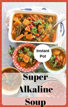 the instant pot super alkaine soup is ready to be eaten