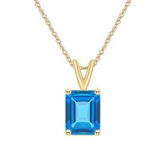 Gem of a day? It will be once you polish off your look with this stunning blue topaz pendant. Now, go conquer the day. Blue Topaz Pendant, Topaz Pendant, Blue Topaz, Topaz, The Day, Jewelry Necklaces, Gems, Chain, Pendant