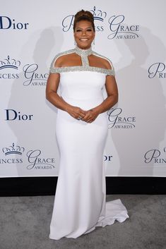 Princess Grace Awards Gala, NYC - The Style Evolution of Queen Latifah - Photos Melissa Mccarthy, Princess Grace, White Gowns, Christian Siriano, Khloe Kardashian