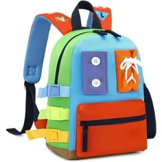 -Imported -Nylon Lining -Zipper Closure -Hand Wash Only -Fine Motor Developmentthe Sensory Toys On The Backpack Assist Toddlers And Those With Special Needs, To Develop Fine Motor And Cognitive Skills, Hand-Eye Coordination And Problem Solving. -Water Resistance And Comforttoddler Backpack Is Made Of Water Resistance Fabric That Can Withstand Daily Water Splashes. Mesh Padded Backrest And Shoulder Straps Keep Your Child Comfortable Even In The Summer. -Large Capacitysmall Kids Backpack Size: 11. Silly Backpack, Novelty Backpack, Nike Sports Bag, Batman Backpack, Sparkle Purse, Funky Bags, Cinch Sack, Fine Motor Development, Sparkle Gift