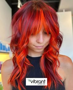 We are living for these fiery vibes by Kaitlyn #copperhair #redhair #fieryred #fieryeyes🔥 #fredericton #nb #salonspa #nbsalon #nbspa #spacanada #saloncanada #hairstylistcanada #instastylist #pulpriot #pulpriothair Red Hair Inspo, Summer Hair Color For Brunettes, Edgy Hair