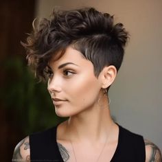 80 Cute Short Curly Haircuts & Hairstyles Trending Right Now Short Curly Cuts, Curly Cuts, Hairstyles Trending, Curly Undercut, Curly Pixie Hairstyles, Short Curly Pixie, Curly Pixie Haircuts, Natural Curly Hair Cuts, Short Curly Hairstyles