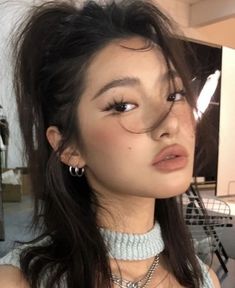 Dreamy Aesthetic, Bold Lips, Dewy Skin, Korean Makeup, Makeup Looks, Lips, Skin