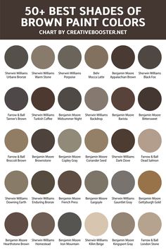 the 50 best shades of brown paint colors chart by creativetretche on devis