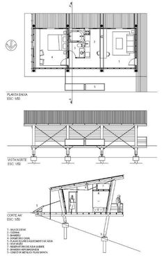 the plans and elevations for an apartment building