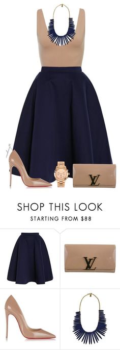 "Beige & Blue" by avonsblessing94 ❤ liked on Polyvore featuring Natasha Zinko, Louis Vuitton, Christian Louboutin, Yochi and Michael Kors Pdf Planner, Journal Notes, Outfit Chic, Planner Bundle, Mode Inspiration, Weekly Planner