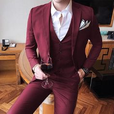 Men's Tuxedo Wedding, 3 Piece Suit Wedding, Men Business Casual, Gentleman Suit, Blazer Wedding, Prom Dinner, Business Car, Singer Fashion, Business Casual Blazer