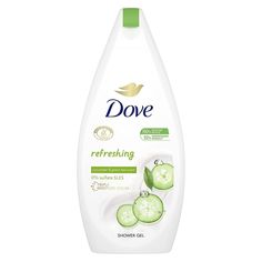 Dove Go Fresh with Cucumber & Green Tea Scent Body Wash 500 ML with Free Scarlet Loofah is a soothing shower gel that feels great against the skin; it is formulated using a combination of ingredients that will leave you feeling cool and refreshed and your skin wonderfully nourished. It is also enriched with cucumber and green tea extract to leave behind a deliciously calming fragrance. This product contains NutriumMoisture which will leave you skin looking and feeling smoother than ever before. ml size perfect for travelling Green Tea Body Wash, Green Tea Scent, Cucumber Green Tea, Dove Go Fresh, Best Body Wash, Dove Body Wash, Dove Beauty, Wash And Go, Skin Cleanser Products