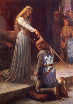 Edmund Blair Leighton, The Accolade, Rei Arthur, Eleanor Of Aquitaine, Mists Of Avalon, Pre Raphaelite Art, John Everett Millais, Lady Godiva