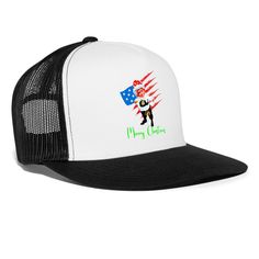 Trucker Hat, 47% Cotton/28% Nylon/25% Polyester | Brand: Yupoong White Snapback Trucker Hat For Winter, Adjustable White Trucker Hat For Winter, Casual White Christmas Hat, White Brimmed Trucker Hat For Outdoor, Casual White Winter Trucker Hat, White Christmas Cap, Creative Shirts, Christmas Gnomes, Merry Xmas