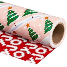 PRICES MAY VARY. PERFECT SIZE: Jumbo roll measures 30 inches wide by 100 feet REVERSIBLE: Festive green christmas tree on pink printed on one side, and white "joy" lettering on red printed on the reverse. Two different designs make unique and varied gift presentations easy PREMIUM QUALITY: Created with high-quality paper materials, thick and not easily tear or rip. Item came with shrink film to prevent wrapping paper from scratches and reduce dust USE ALL WINTER: Perfect for Christmas, Holiday, Preppy Christmas Wrapping Paper, Red And Pink Christmas Tree, Red And Pink Christmas, Joy Lettering, Joy Letters, Shrink Film, Preppy Christmas, Wrapping Paper Christmas, Pink Christmas Tree