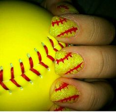 Kids Softball, Airbrush Make Up, Kids Nail Designs, Girls Softball, Cute Nail Designs, Baseball Mom