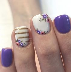 Fingernail Designs, May Nails, Super Cute Nails, Cute Gel Nails, Get Nails, Floral Nails, Fancy Nails, Nail Polishes, Flower Nails