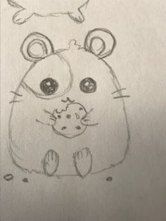 a drawing of a hamster is shown in this image