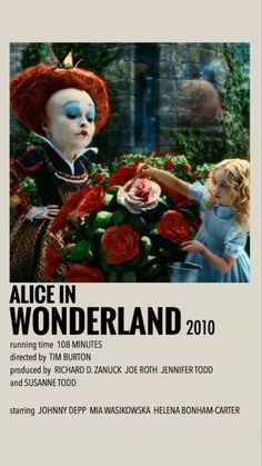 Movie Cards Ideas, Whimsical Movies, Aesthetic Movie Posters, Alice In Wonderland 2010, Questioning Reality