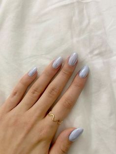 Blue Chrome Nails, Basic Nails, Casual Nails, Pretty Gel Nails, Soft Nails, Spring Nail, Neutral Nails, Nail Art Ideas, Minimalist Nails