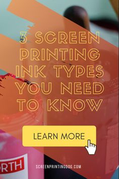 In this article, we dive into the 3 main screen printing ink types. Great read for beginners to the craft. At Home Screenprinting, Transfer Tips, How To Heat Set Screen Printing Ink