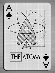 the atomic symbol is shown in black and white, with an arrow pointing to it