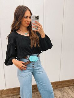 thefringedpineapple #fringedexclusivetop #westerngraphic #westernoutfit #countrygirl #cowgirl #countryoutfit #westerntop #summeroutfit #summerconcert #westernoutfitinspo #cowgirljeans #comfycasual #westerncowgirl #cowgirlcore #cowgirlsummmer #summeroutfit #westernsummerconcert #westernshoes #enimoutfit #cutejeans #blouse Cowgirl Stuff, Church Outfit, Western Outfit, Line Dancing, Outfits Women, Crop Blouse, The Ranch, Western Outfits