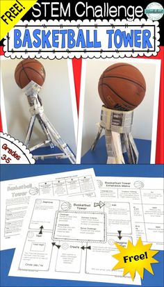 a basketball tower with instructions to make it easier for kids to learn how to play