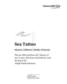 the front cover of a book with an image of a sea tattoo on it