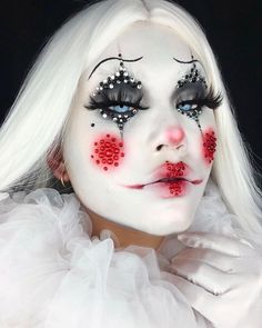 Drag Make-up, Face Art Makeup, Horror Makeup, Halloween Makeup Inspiration, Halloween Tattoo, Unique Makeup