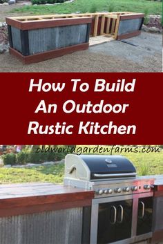 how to build an outdoor rustic kitchen