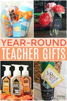 ideas for teacher appreciation gifts for the entire year Easy Teacher Thank You Gifts, Preschool Teacher Gifts Thanksgiving, September Gift Ideas, Thank You Gifts For School Staff, Spring Gifts For Teachers, Parent Teacher Appreciation Ideas, Fall Teacher Appreciation Gifts, Small Thank You Gifts For Teachers, Parent Committee Ideas