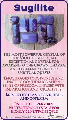 Sugilite Stone, Highly Sensitive People, Protection Crystals, Sensitive People