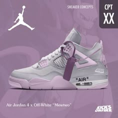 the air jordan 4 x off - white memew0o sneaker concept