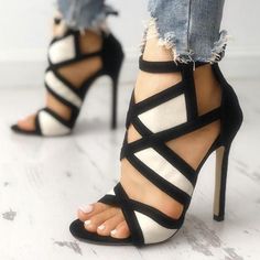 Heel Sandals Outfit, High Heels Classy, Ankle Strap Chunky Heels, Women Loafers, Prom Heels, Toe Post Sandals, Heels Classy, Studded Heels