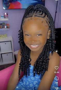 Kids Ghana Weaving Hairstyles, Trending Kids Hairstyles, Hairstyles For 9 Year Girl Black Braids, Patewo Hairstyles For Kids, Braided Back To School Hairstyles For Black Teens, Protective Styles For Black Girls Kids, Braids For 9 Yrs Old, Hair Styles For 6th Graders Black, Simple Kids Braided Hairstyles